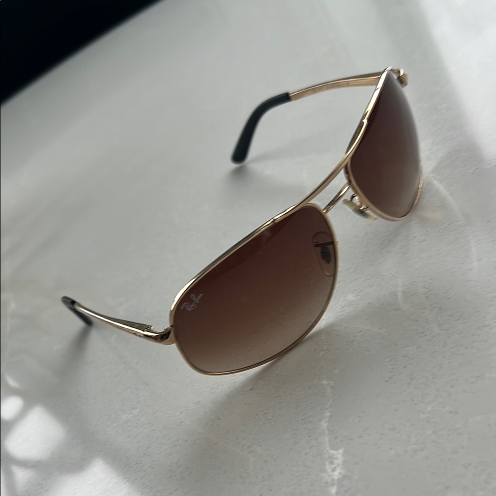 Ray-Ban Gold Square Sunglasses